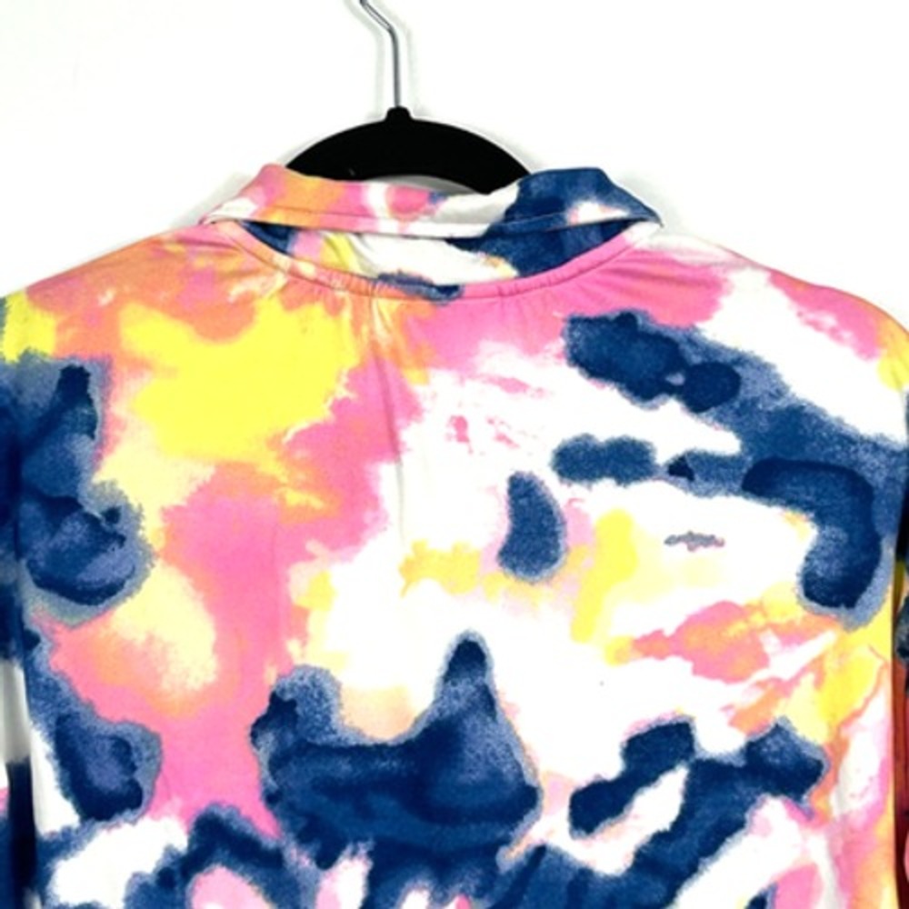 Bobbie Brooks Sweatshirt Womens Small‎ Multicolor Tie Dye Quarter Zip Pullover - Picture 8 of 9